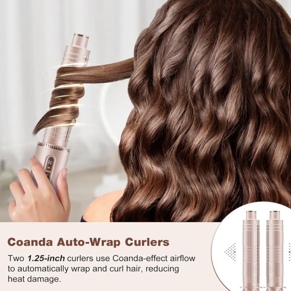 7 MAGIC || 7-in-1 Hair Styling Tools Dryer Brush Air Wrap attachments case - NEW - Picture 6 of 9